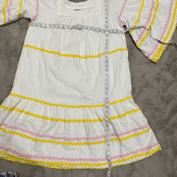 Lisa Marie Fernandez x Target White Linen Blend Dress with Ric-Rac Trim Size XS - Picture 8 of 13